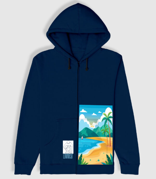 Low Wear beach cotton zip Hoodie