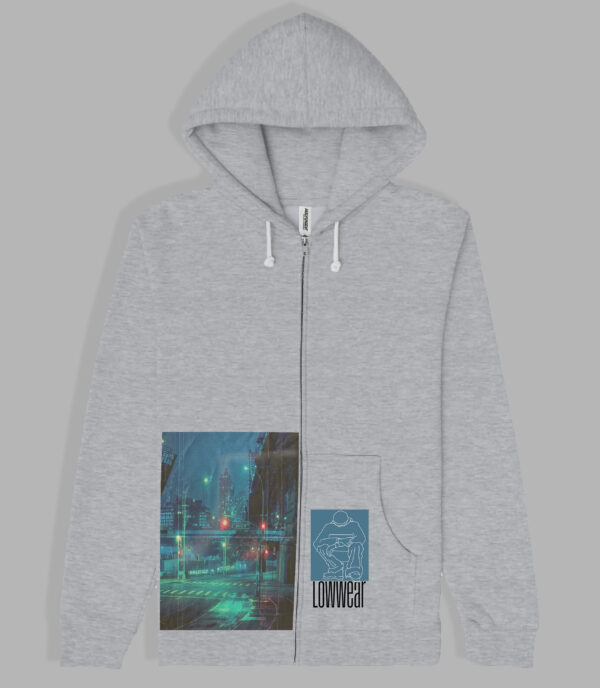 City street cotton zip Hoodie