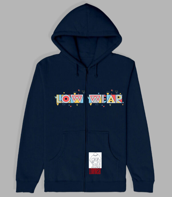 Low Wear multi color cotton zip Hoodie