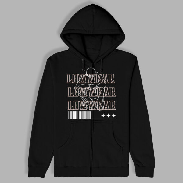 Low Wear Logo Cotton Zip Hoodie