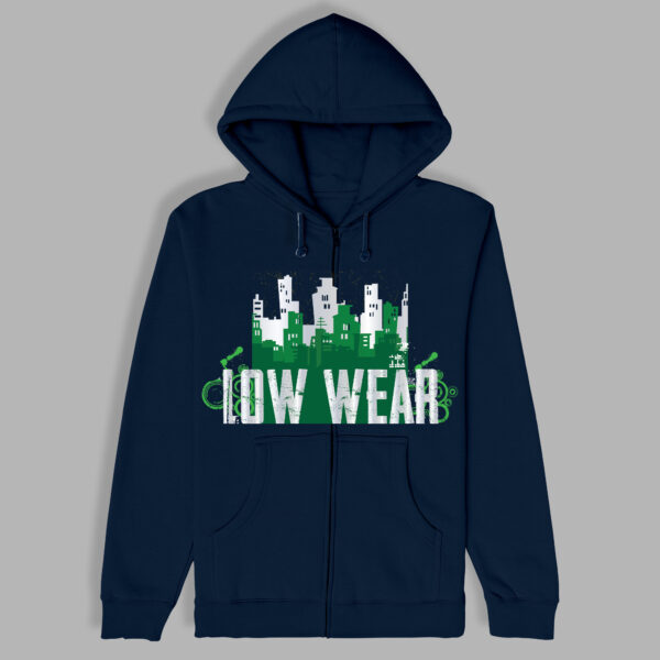 City Print Cotton Zip Hoodie