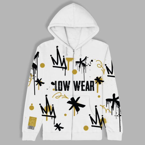 Low Wear splash paint cotton zip Hoodie