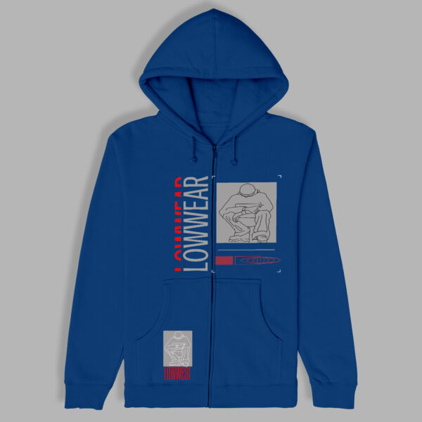 Logo Low Wear cotton zip Hoodie
