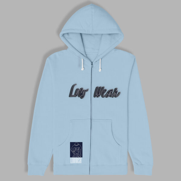 Low Wear pin stripe cotton zip Hoodie