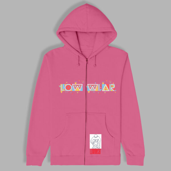 Low Wear multi color cotton zip Hoodie