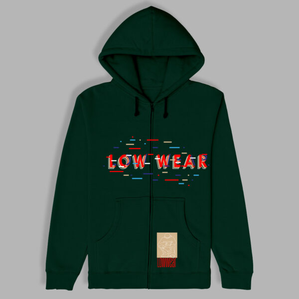 Low Wear lines cotton zip Hoodie