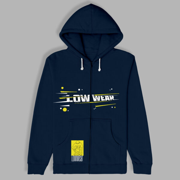 Low Wear faded cotton zip Hoodie