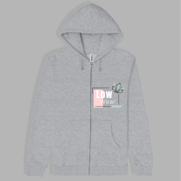 Low wear Diamond Cotton Zip Hoodie