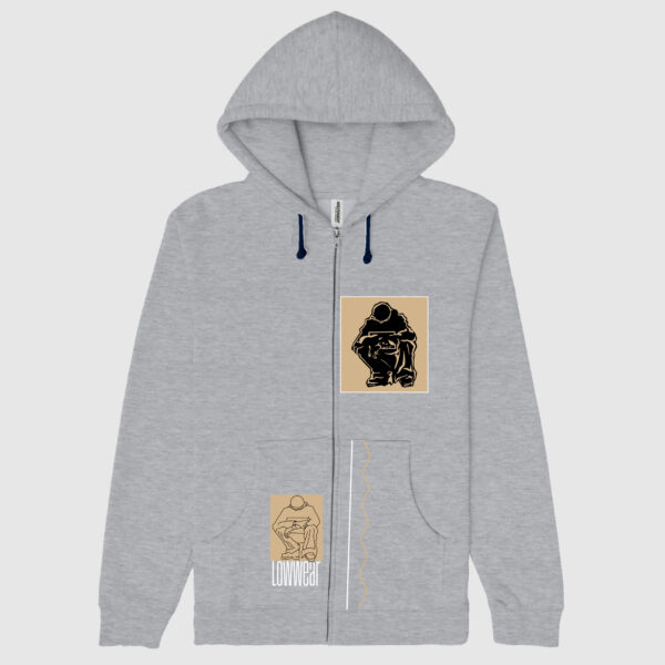 Logo Cotton zip Hoodie