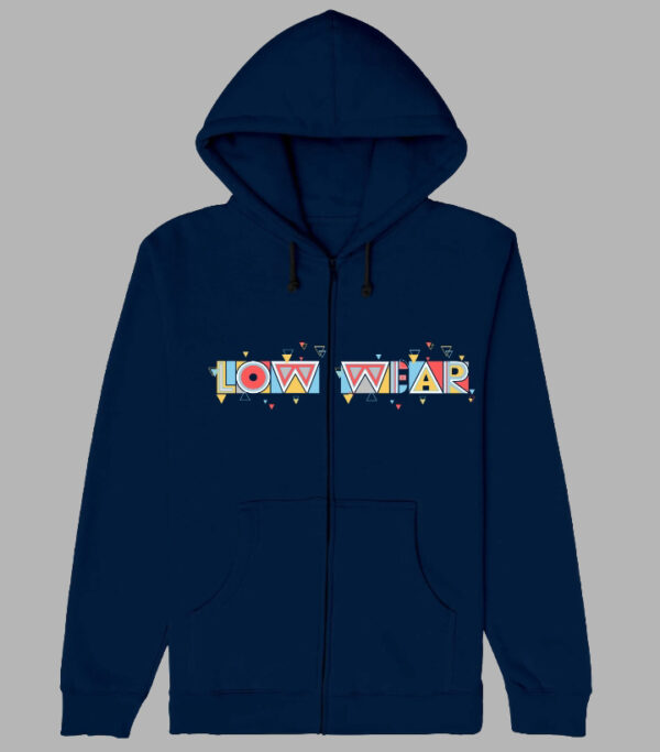 Low wear Multi color zip Hoodie