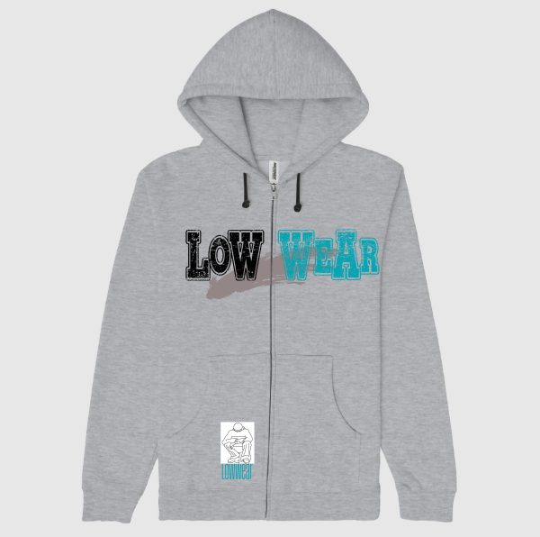 Low wear faded print Cotton zip Hoodie