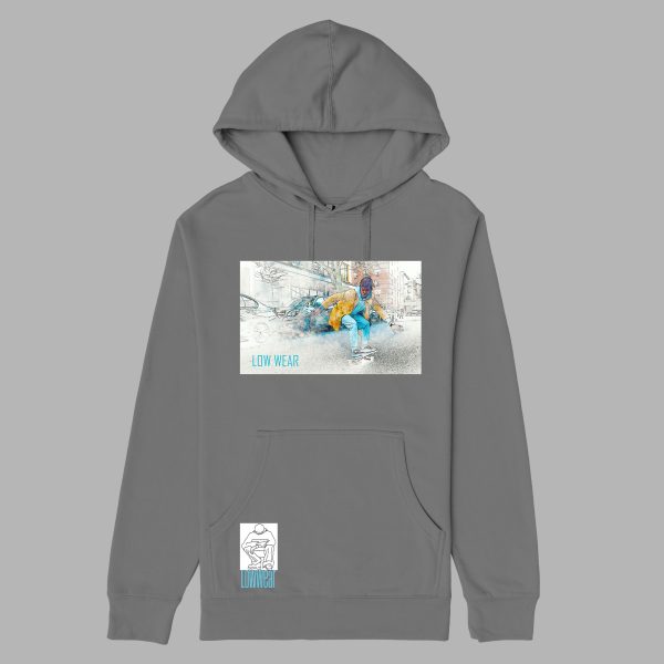 Low wear print Cotton pullover Hoodie