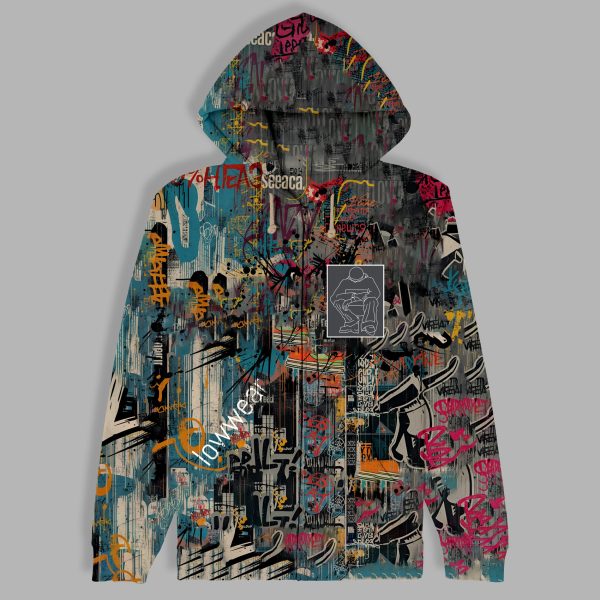 Low wear logo multi color Cotton zip Hoodie