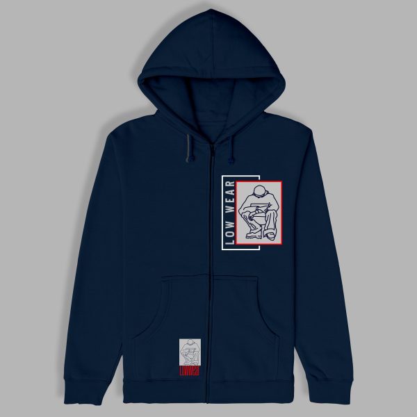 Low wear Gravy logo print Cotton zip Hoodie
